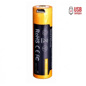 Аккумулятор Fenix 14500 ARB-L14-1600U 1,5V с разъемом для USB