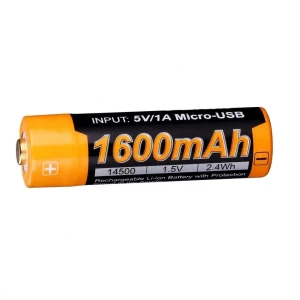 Аккумулятор Fenix 14500 ARB-L14-1600U 1,5V с разъемом для USB