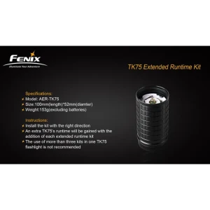 Секция корпуса с батарейной кассетой для фонарей Fenix ТК61, ТК75 и ТК76