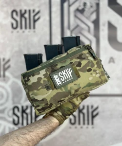 Подсумок Skif Armor SPK-5-3M «Мунин» под 3 магазина АК, с утилитарным подсумком