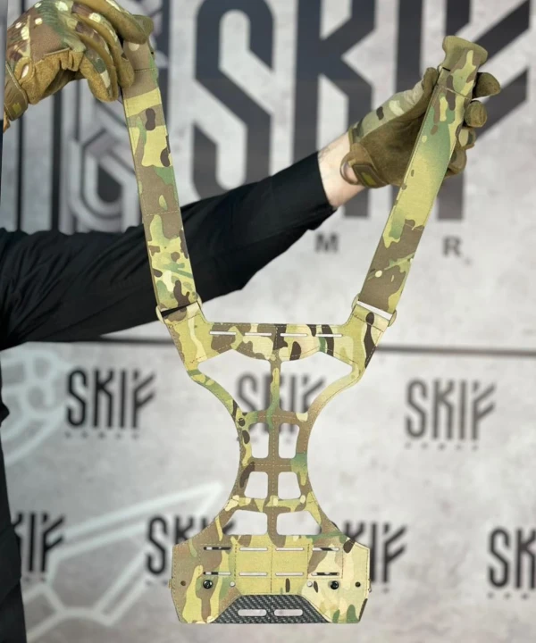 Задний плейтбэг для Skif Armor SB-10 «Берсерк» (в сборе с плечевыми лямками) (АС)